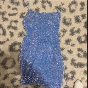 Blue Sequin Dress